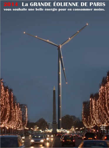 Grande éolienne, Valentine Hébert, Vœux, 2014, Tuileries, 